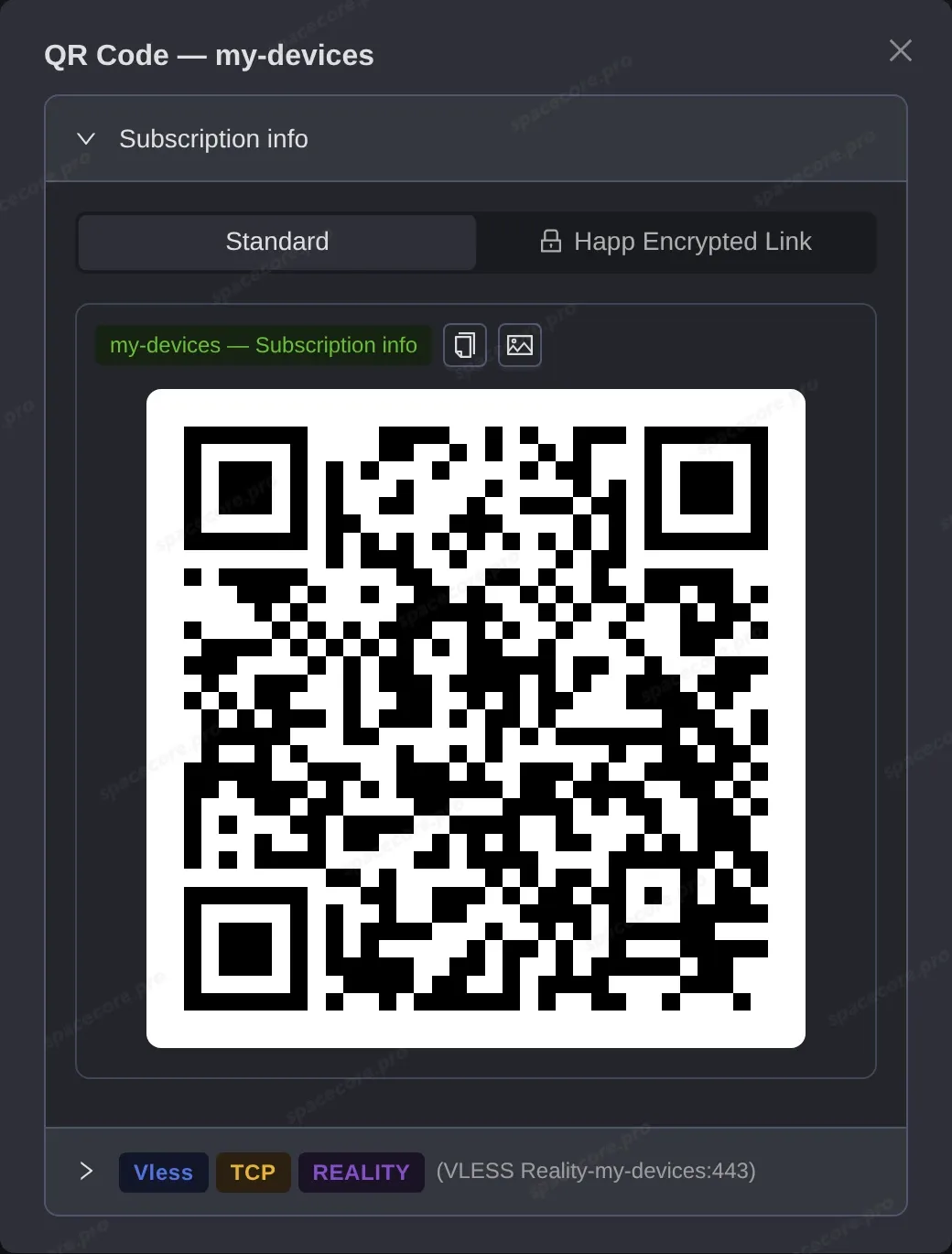 Ссылка-подписка и QR-код в 3X-UI