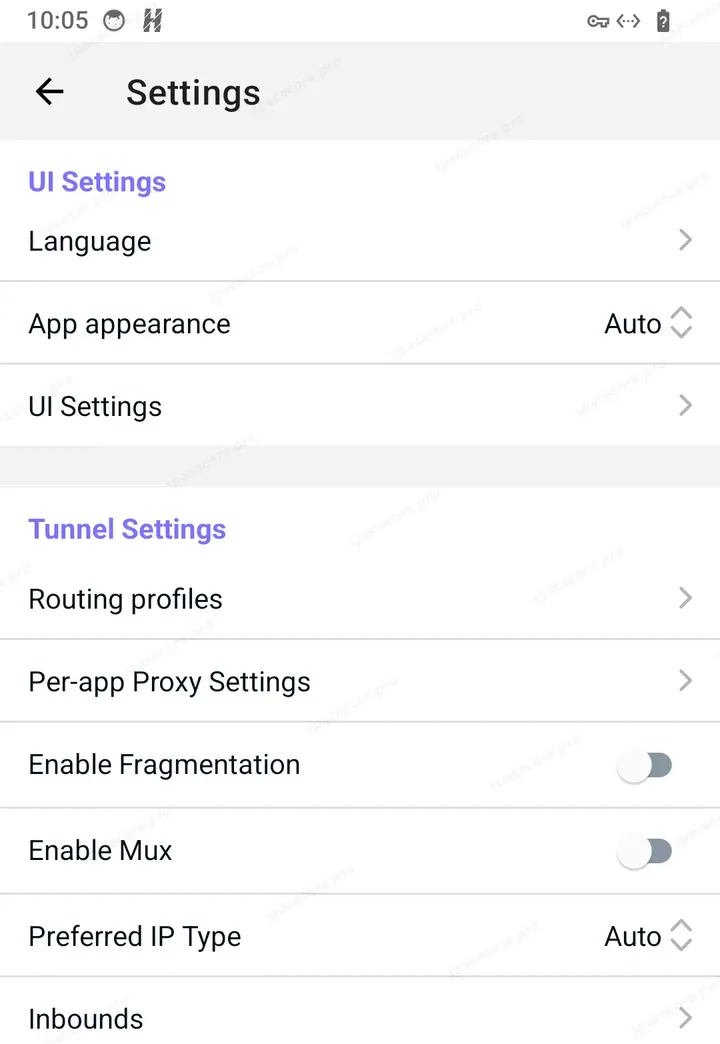 Настройки Happ на Android