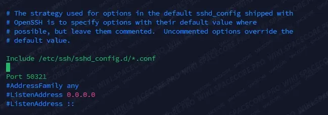 The Port parameter in the sshd_config file