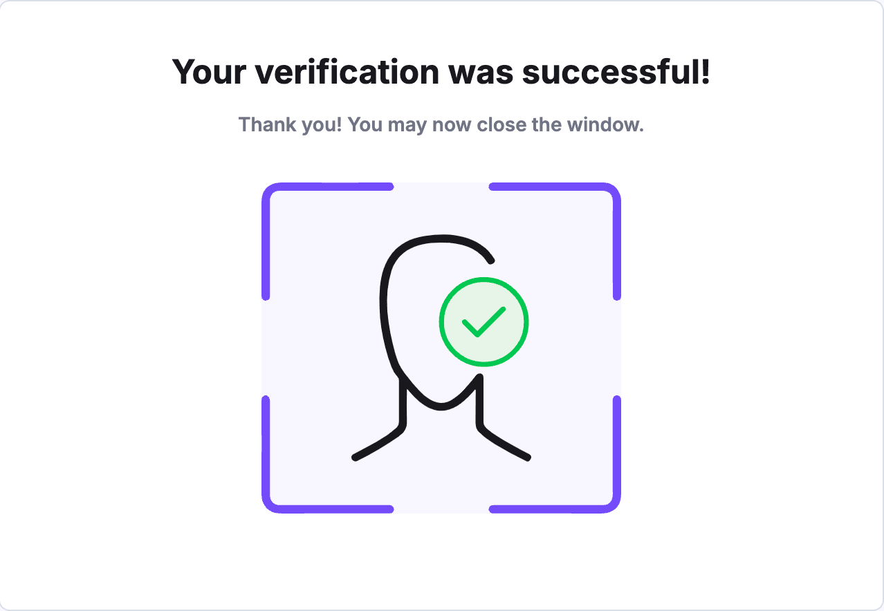 Example of an error message during verification