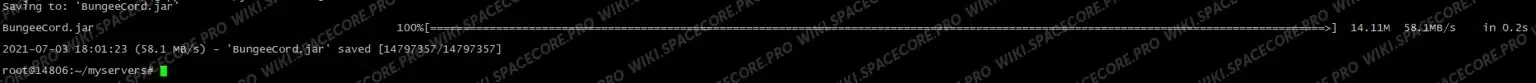 Downloading BungeeCord.jar with wget