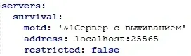 servers block inside config.yml