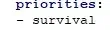 priorities block inside config.yml