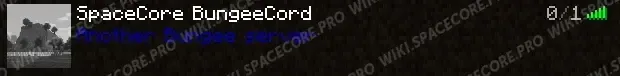SpaceCore BungeeCord entry in the Minecraft server list