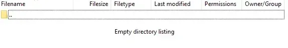 Empty survival directory listing
